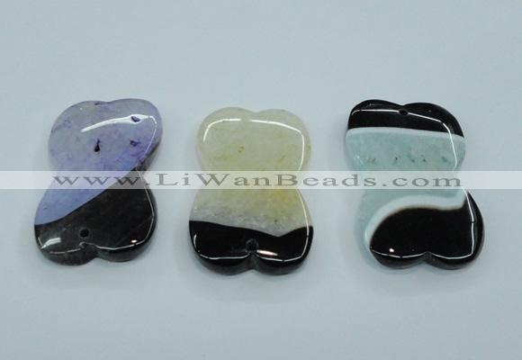 NGP1165 30*50mm freeform druzy agate pendants wholesale