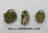 NGP1320 30*40mm - 45*55mm freeform agate pendants with brass setting