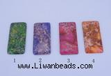 NGP135 5pcs 30*60mm rectangle dyed imperial jasper gemstone pendants