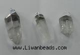 NGP1350 10*35mm - 15*60mm faceted nuggets white crystal pendants