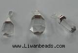 NGP1356 15*30mm - 20*35mm faceted nuggets white crystal pendants