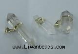 NGP1361 12*35mm - 16*55mm faceted nuggets white crystal pendants