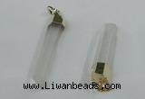 NGP1420 9*50mm - 11*60mm stick white crystal gemstone pendants