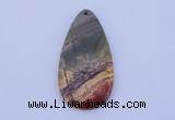 NGP144 2pcs 30*60mm teardrop picasso jasper gemstone pendants