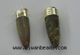 NGP1455 11*35mm - 13*45mm bullet agate gemstone pendants wholesale