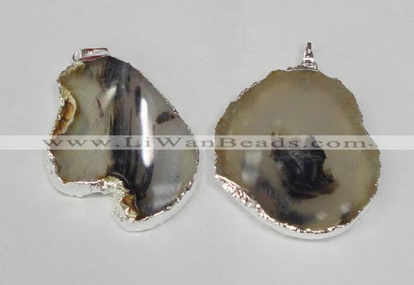 NGP1479 35*45mm - 45*55mm freeform montana agate pedants