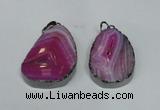 NGP1485 30*45mm - 40*50mm freeform plated druzy agate pendants