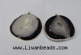 NGP1525 50*55mm - 55*60mm freeform druzy agate pendants