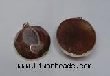 NGP1526 50*55mm - 55*60mm freeform druzy agate pendants