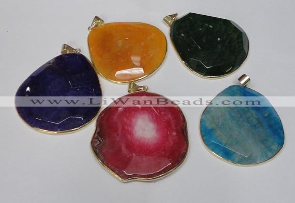 NGP1535 45*55mm - 50*60mm freeform agate gemstone pendants