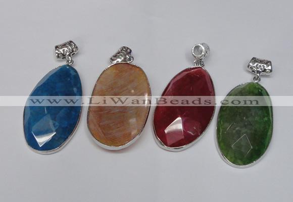 NGP1541 32*58mm - 35*62mm freeform agate gemstone pendants