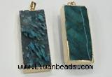 NGP1558 20*50mm - 22*50mm rectangle druzy agate pendants