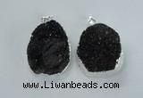 NGP1597 30*35mm - 35*40mm freeform druzy agate pendants