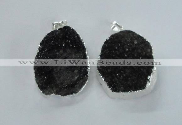 NGP1597 30*35mm - 35*40mm freeform druzy agate pendants