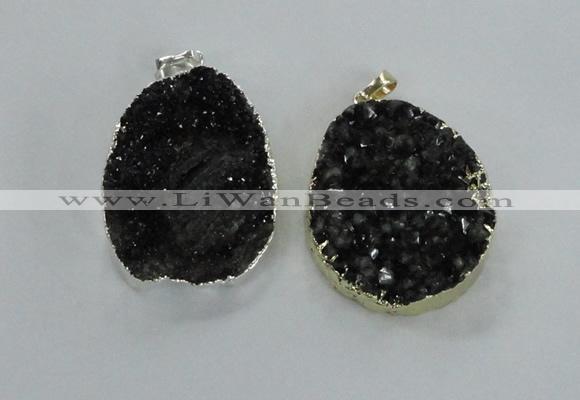 NGP1599 30*35mm - 35*40mm freeform druzy agate pendants