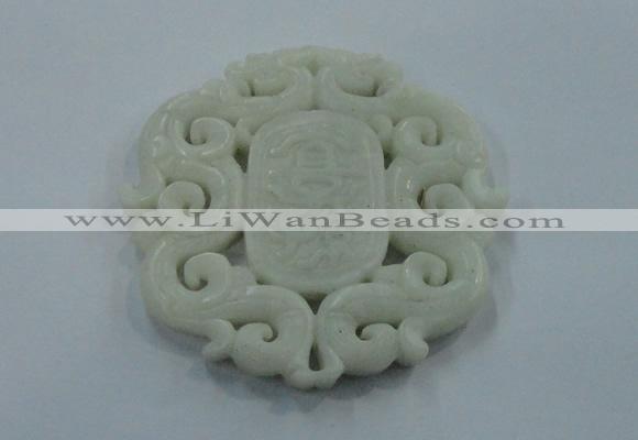 NGP1603 71*71mm Carved natural hetian jade pendants wholesale