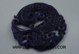 NGP1628 67*70mm Carved dyed natural hetian jade pendants wholesale