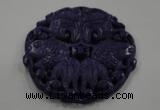 NGP1630 67*67mm Carved dyed natural hetian jade pendants wholesale