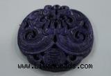 NGP1633 68*68mm Carved dyed natural hetian jade pendants wholesale