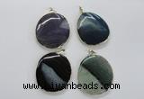 NGP1705 35*45mm - 45*50mm freeform agate gemstone pendants