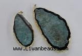 NGP1756 35*60mm - 50*80mm freeform druzy agate gemstone pendants