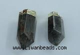 NGP1767 20*45mm - 25*50mm faceted nuggets green phantom quartz pendants