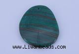 NGP177 2pcs 40*48mm freeform synthetic malachite gemstone pendants