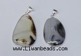 NGP1809 25*40mm - 35*55mm freeform montana agate pendants