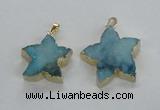 NGP1827 30*32mm - 38*40mm star druzy agate gemstone pendants