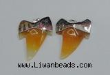 NGP1889 35*45mm - 38*55mm teeth-shaped agate gemstone pendants