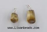 NGP1915 14*30mm - 15*35mm faceted nuggets golden tiger eye pendants