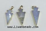 NGP1920 15*30mm - 18*40mm arrowhead agate gemstone pendants