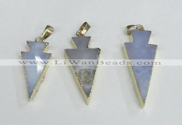 NGP1920 15*30mm - 18*40mm arrowhead agate gemstone pendants