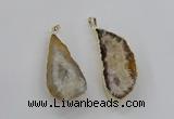 NGP1968 25*40mm - 30*50mm freeform druzy agate gemstone pendants