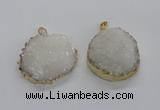 NGP1985 35*40mm - 40*45mm freefrom druzy agate pendants