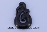 NGP203 30*50mm fashion jet gemstone pendant jewelry wholesale