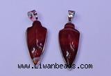 NGP2060 15*40mm - 18*45mm arrowhead striped agate pendants