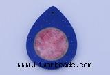 NGP212 37*50mm fashion dyed rhodochrosite & lapis lazuli gemstone pendant