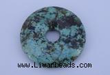 NGP220 7*40mm fashion african turquoise gemstone donut pendant