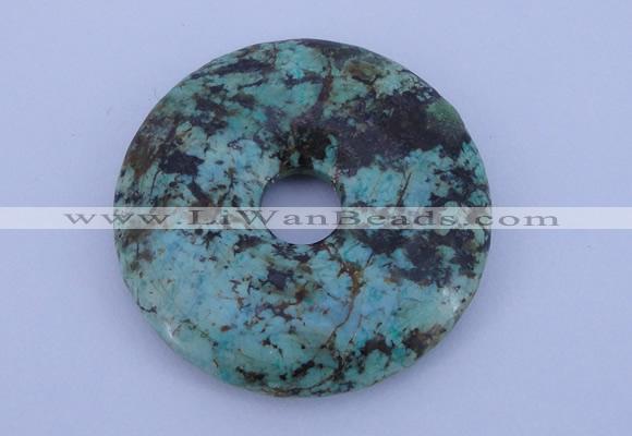 NGP220 7*40mm fashion african turquoise gemstone donut pendant