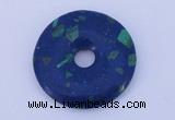 NGP222 5*30mm synthetic lapis lazuli & malachite gemstone donut pendant