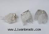 NGP2255 30*35mm - 35*40mm nuggets druzy quartz pendants