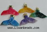 NGP2274 38*55mm - 40*60mm fishtail agate gemstone pendants