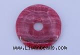 NGP229 7*50mm fashion dyed rhodochrosite gemstone donut pendant