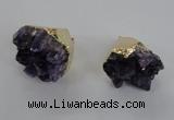 NGP2291 25*30mm - 30*35mm nuggets druzy amethyst pendants