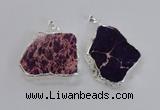 NGP2300 30*40mm - 40*50mm freeform sea sediment jasper pendants