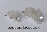 NGP2328 20*30mm - 25*35mm nuggets druzy quartz pendants