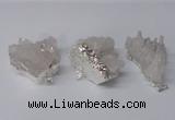 NGP2332 30*35mm - 35*40mm nuggets druzy quartz pendants