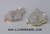 NGP2337 30*35mm - 35*40mm nuggets druzy quartz pendants