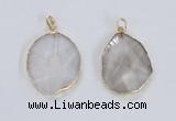 NGP2352 25*35mm - 35*45mm freeform quartz gemstone pendants